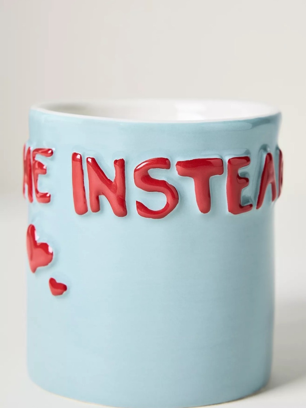 ❤️ NWT Kiss Me Instead Mug Stoneware Mug | Anthropologie - Picture 3 of 6